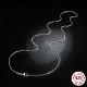 Collares de cadenas tipo cable de plata de ley 925 con baño de rodio NJEW-FF0005-01P-3