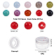 Sunnyclue 200pcs 10 Farben Nachahmung Edelstein-Acryl-Perlen für DIY-Armbänder DIY-SC0015-39-2