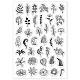 GLOBLELAND Plants Clear Stamps Small Flowers Leaves Silicone Clear Stamp Seals for Cards Making DIY Scrapbooking Photo Album Journal Home Decoration DIY-WH0167-57-0280-8