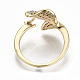 Brass Micro Cubic Zirconia Cuff Finger Ring Settings KK-T062-62G-NF-4
