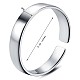 925 открытое кольцо-манжета из стерлингового серебра с родиевым покрытием JR868A-02-3