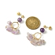 Golden Brass Ring Chandelier Earrings EJEW-TA00289-02-2