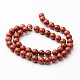 Brins ronds de perles de jaspe rouge naturel G-J346-21-8mm-2