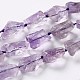 Rough Raw Natural Amethyst Beads Strands G-G010-09-1