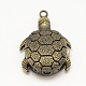 Vintage 3d Schildkröte Legierung Quarzuhr Köpfe Anhänger für Taschenuhr Halskette machen WACH-M109-16-1