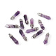 Fashewelry 12pcs bullet pendentifs améthyste naturelle G-FW0001-11-2