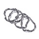 Bracelets extensibles de perle de labradorite naturelle BJEW-K213-33-1