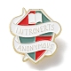 Badge avec mot introvertis épingles en émail anonymes JEWB-D022-03B-G-1