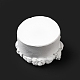 コラムレジンシングルリングディスプレイホルダー  指輪収納用ジュエリースタンド  写真の小道具  ホワイト  4.35x4.6x2.5cm  溝：1.95x0.35cm ODIS-A012-01-5