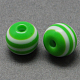 Round Striped Resin Beads RESI-R158-8mm-04-1
