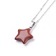 Natural & Synthetic Gemstone Pendant Necklaces NJEW-JN02159-3