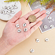 UNICRAFTALE 24pcs Flat Round with 12 Constellation Pendants 304 Stainless Steel Mixed Sign Charms 3mm Small Hole Zodiac Sign Charm for DIY Necklace Bracelet Jewelry Making Craft 12x1mm STAS-UN0003-19P-4