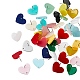 SUPERFINDINGS 38Pcs 19 Colors Acrylic Heart Stud Earring Findings FIND-FH0007-21-1
