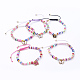 Bracelets réglables de perles tressées avec cordon en nylon BJEW-JB05100-1