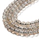 Chapelets de perles en agate grise naturelle G-Q004-B01-02-4