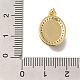 Подвески из латуни микропаве с фианитами и стеклом KK-K388-32G-3