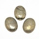 Oval natürliche Pyrit Cabochons G-I125-10-18x13mm-1