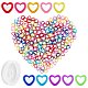 Transparent Heart Acrylic Beads TACR-SC0001-02-1