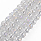 Chapelets de perles en verre transparent électrolytique EGLA-T008-23-C01-1