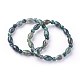Natural Moss Agate Beads Stretch Bracelets BJEW-F380-03-1