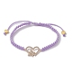 Alloy Rhinestone Heart Link Bracelet BJEW-JB10002-02-1