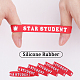 Word Star Student Silicone Cord Bracelet Wristband BJEW-WH0018-49A-6