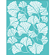 粘着性のシルクスクリーン印刷ステンシル  木に塗るため  DIYデコレーションTシャツ生地  ターコイズ  花柄  280x220mm DIY-WH0338-010-1