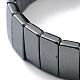 Non-Magnetic Synthetic Hematite Beaded Stretch Bracelets BJEW-H589-02E-2