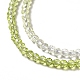 Brins de perles de verre de couleur dégradé transparent X1-GLAA-H021-01B-25-3