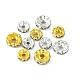240 pièces 8 styles perles entretoises en fer et laiton strass FIND-FS0001-34-4