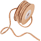 コルクウッドテープ  衣料品用木目リボンコルクロープ  ラウンド  淡い茶色  1/8インチ（3mm）  約6.56ヤード（6m）/ロール OCOR-WH0083-01A-1