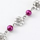 Handarbeit rund Glasperlenketten Perlen für Halsketten Armbänder machen AJEW-JB00080-04-1