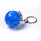 プラスチック製のピックルボールキーホルダー  鉄のリング付き  ラウンド  ブルー  11.8cm KEYC-C003-01A-1