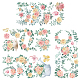 Pegatinas decorativas impermeables de pvc florales DIY-WH0404-012-1