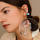 Dicosmétique 100 pièces unisexe 304 accessoires de manchette d'oreille en acier inoxydable avec trou FIND-DC0001-14-5