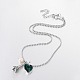 Heart Electroplated Glass Pendant Necklaces NJEW-JN01319-2