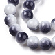 Two Tone Opaque Baking Painted Glass Beads Strands DGLA-Q027-8mm-04-3