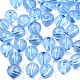 Perles rondes en acrylique transparent de couleur bleu clair X-PL572Y-6-1
