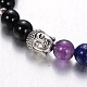 Étirer bijoux bouddhiste multicolores bracelets de pierres précieuses de chakra BJEW-JB01687-06-2