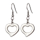 Boucles d'oreilles pendantes coeur en plastique ccb EJEW-JE05500-3