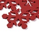 クリスマステーマファイバーカップマット  スノーフレークと単語メリークリスマスの長方形  暗赤色  351x260x3mm AJEW-I056-02-3
