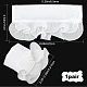 GORGECRAFT 2PCS 220mm Wide Lolita Lace Cuffs Steampunk Wrist Cuff Lace Women's Novelty Gloves Prom Gloves for Women Driving Wedding Party Dress (White) AJEW-WH0248-45A-2