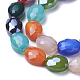 Chapelets de perles en verre opaque de couleur unie GLAA-J100-3
