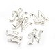 Silver Color Plated Alloy Letter Pendants PALLOY-J718-01S-N-2