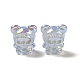 Placage uv perles acryliques irisées arc-en-ciel X-PACR-M002-01-4