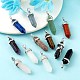 12Pcs 12 Style Natural Gemstone Double Terminated Pointed Pendants G-LS0001-74-6