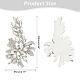 FINGERINSPIRE 2PCS Flower Crystal Applique Patch (Platinum DIY-FG0003-34-2