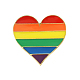 Arco iris orgullo bandera corazón esmalte pin GUQI-PW0001-038-1