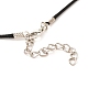 Rack Plating Alloy Heart Pendant Necklaces Sets NJEW-B081-07C-10