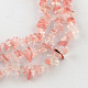 Chapelets de perles en verre de quartz de cerise G-R192-12-1